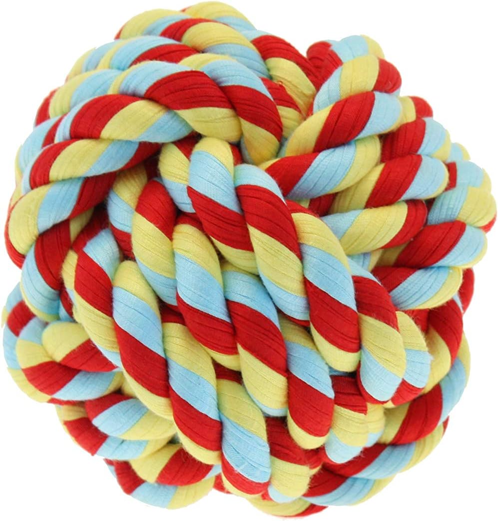 Nuts For Knots TwistTee”” Cotton Ball Dog Toy” BigaMart