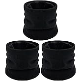HOPSOOKEN 3 Pack Neck Warmer Gaiters for Men Women Windproof Warm Thermal Fleece Face Ski Mask Winter Scarf for Cold Weather