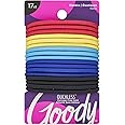 Goody Ouchless Elastic Hair Tie - 17 Count, Assorted Colors - 4MM for Medium Hair - Pain-Free Hair Accessories for Men, Women, Boys, and Girls - Perfect for Long Lasting Braids, Ponytails, and More