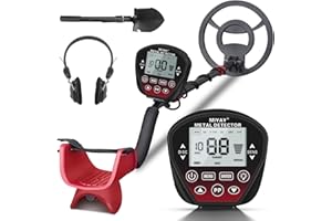 MIYAY Professional Metal Detector for Adults, Gold Metal Detectors Lightweight with LCD Display, Pinpoint & Disc & Notch & All Metal 5 Modes, Battery Included
