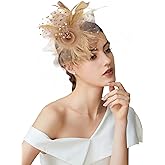 BABEYOND Fascinator Hats for Women Tea Party Hat Kentucky Fascinators Headband Derby Hats Wedding Flower Feathers Hair Clip
