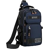 O-TBOST Crossbody Sling Backpack Sling Bag for Men Travel Hiking Chest Bag Daypack (Blue)
