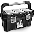 Anyyion 14 Inch Tool box with Removable Tray, Truly Strong and Durable For Craft Storage, Household（14In）