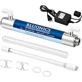 Bluonics Ultraviolet Light Water Purifier UV System for Reverse Osmosis Drinking Water System 0.5 GPM