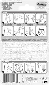 Command Large Utility Hook Pack of 7 Hooks and 12 Strips White Holds 2.2 kg view 9