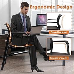 CLATINA Stackable Office Chair, Mesh Back Guest