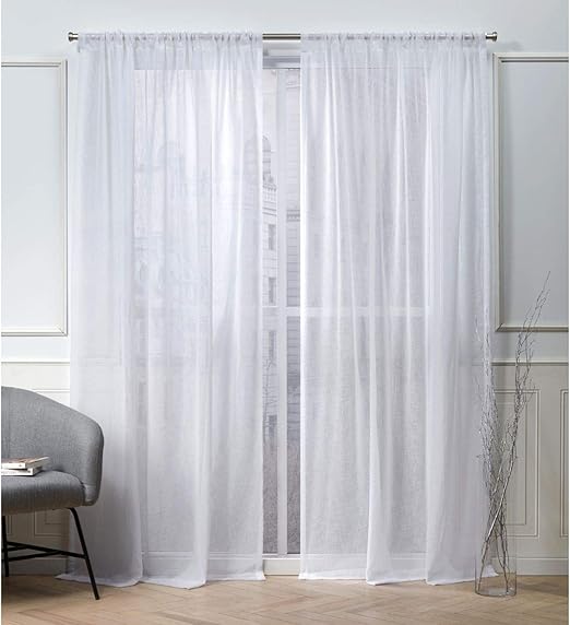 Amazon Com Nicole Miller Belfry Sheer Rod Pocket Top Curtain