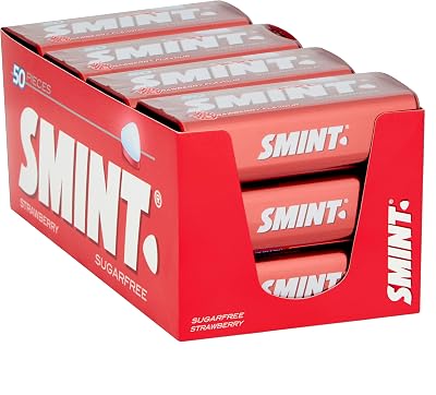Smint Sugar Free Strawberry Mints 12 x 50 XXL Tins Vegetarian