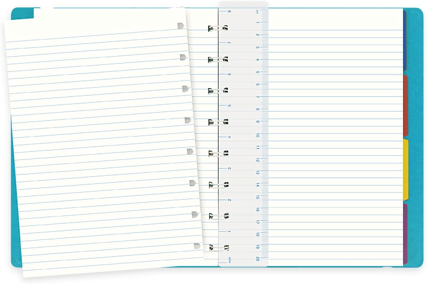 Filofax A5 refillable notebook, aqua blue - Image 5