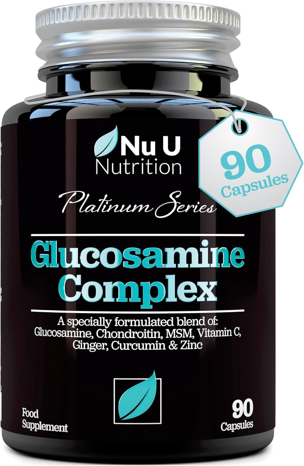 Nu U Nutrition Glucosamine and Chondroitin High Strength Complex 90 Capsules