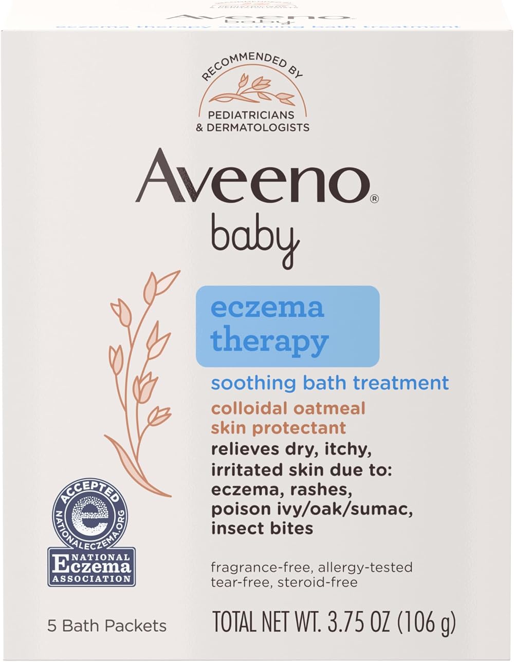 Aveeno Baby Soothing Bath Treatment Single Use Packets 5 ea