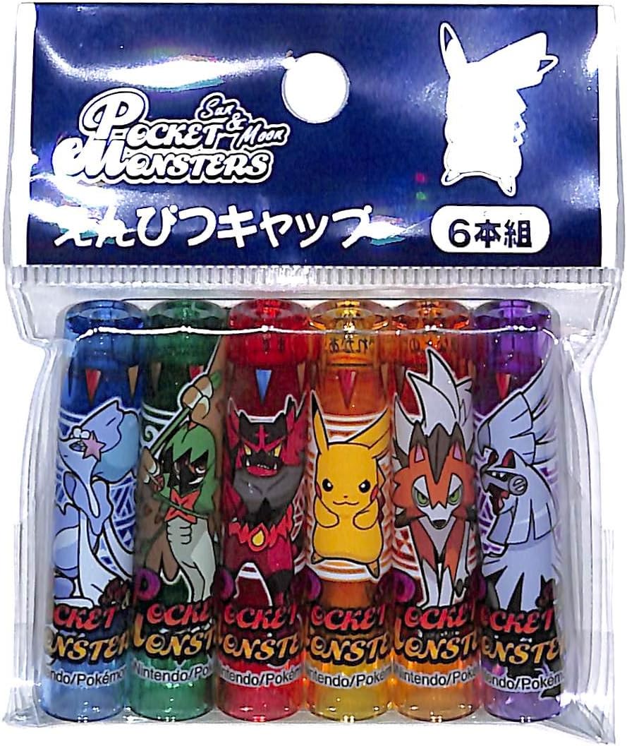 Amazon New 17わくわく新学期シリーズ ポケットモンスター えんぴつキャップ6本組 ショウワノート 鉛筆キャップ 鉛筆ホルダー 文房具 オフィス用品