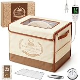 MQUPIN Folding Bread Proofing Box with 68-131℉ Temp Control for Sourdough | Bread Proofing Box,0-99H Timer,3-Sided Heating,Dough Proofer with Metal Rack&amp;,Ideal for Sourdough,Bread Baking, Pizza, Yogurt