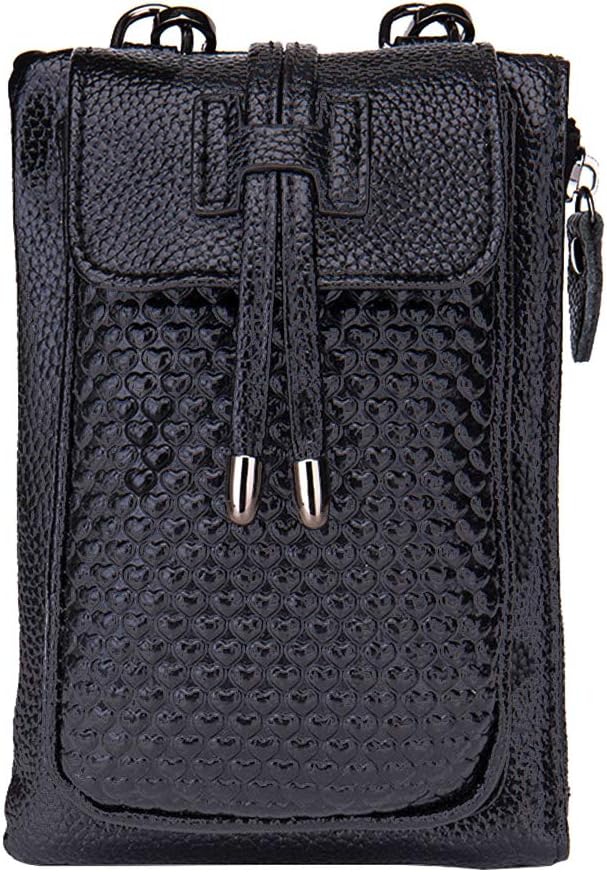 Badiya Women Cell Phone Bag Pouch Leather Small Crossbody Shoulder Bag Travel Purse