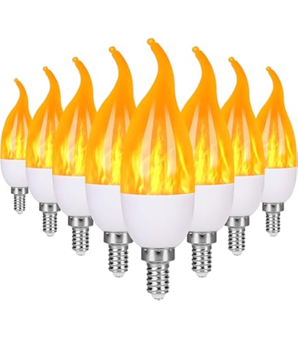 Norman Lamps LED Flame Effect Bulb - Flickering Candle Light For Halloween & Christmas Decor