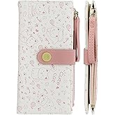 Farcauo Pink Cat Pattern Wallet for Women and Ladies Long Leather Coin Purse with Cute Kawaii Design Minimalist Credit Card Holder and ID Window Travel Cash Wallet for Ladies