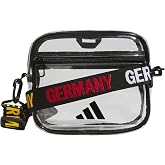 adidas Clear Stadium Bag Crossbody | Adjustable Strap, Secure Zip Pockets, Hands-Free Carry, Lightweight, Everyday &amp; Game-Day Ready