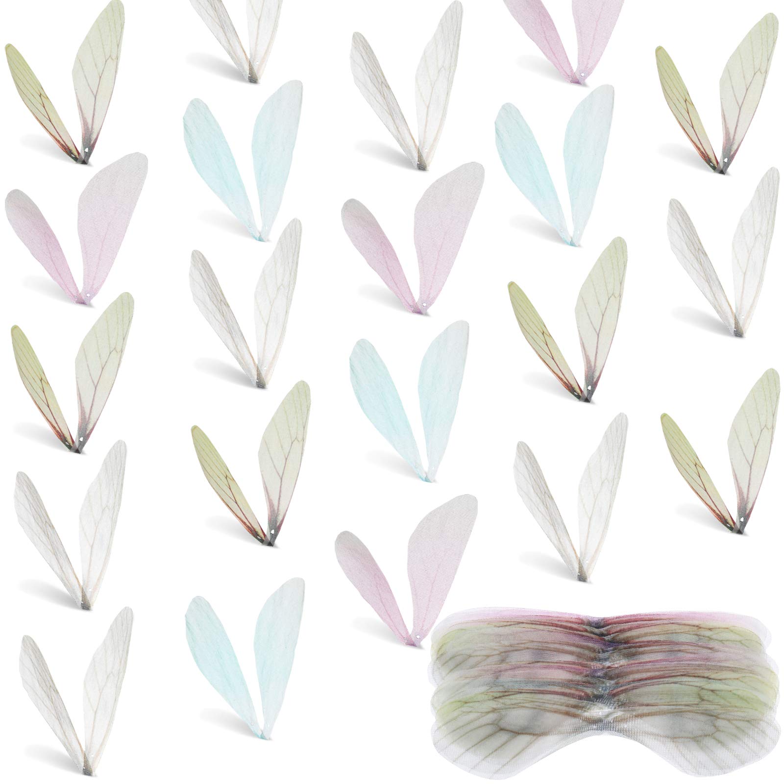 WILLBOND 100 Pieces Dragonfly Charms Artificial Butterfly Craft Earring Charms for DIY Art Craft Women Earrings Pendant Jewelry