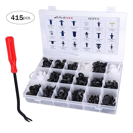 Autmor 415 Stücke Befestigung Clips Set Türverkleidung Universal Klammern Auto Stoßstangen Befestigung Clips Set mit 22.5cm L