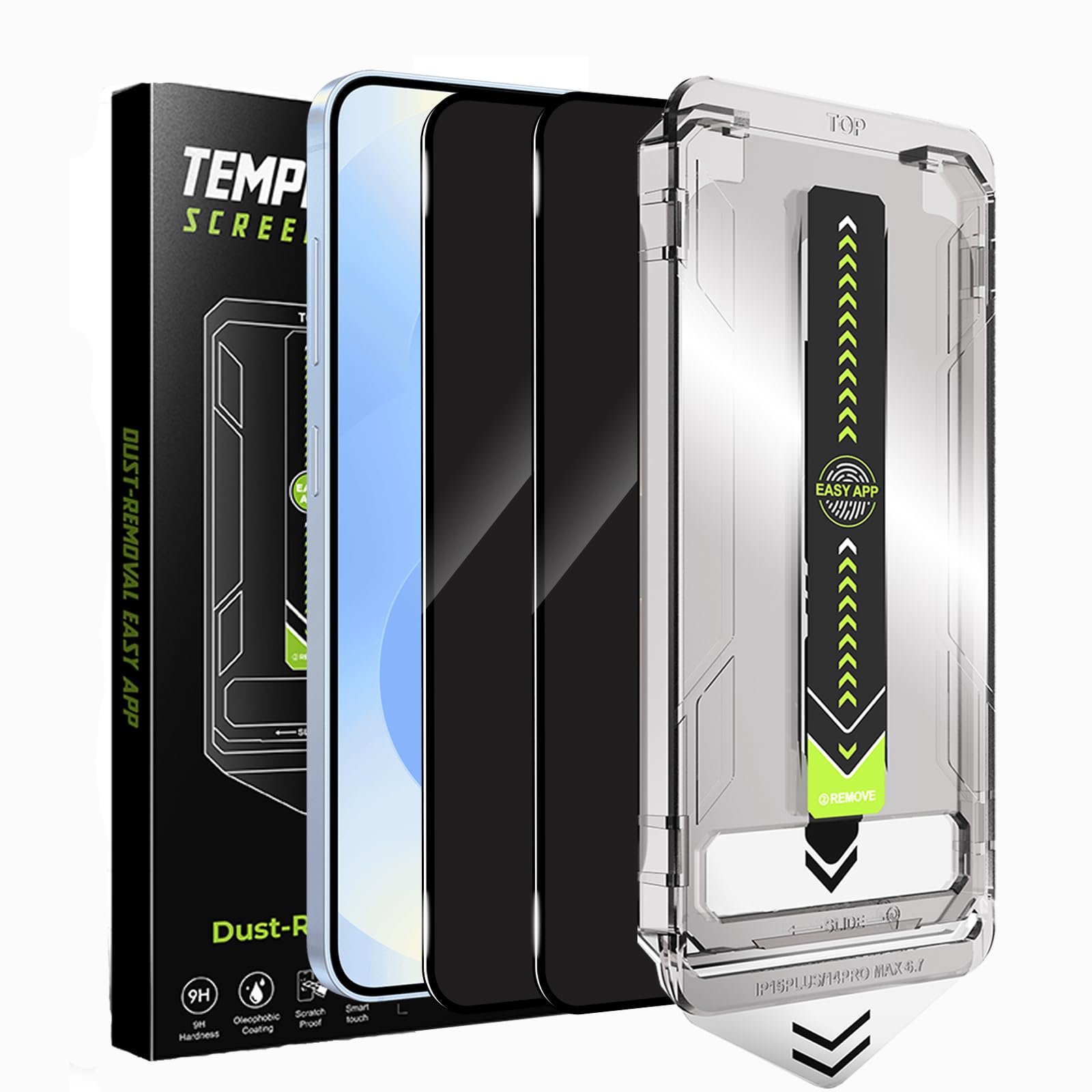 SVMONGWA 2 Pack for Samsung Galaxy S25 Plus Privacy Screen Protector, Auto-Alignment, Anti-Spy, Auto Dust-Elimination Installation, Anti-Fingerprint, Support Fingerprint Unlocking, Case Friendly
