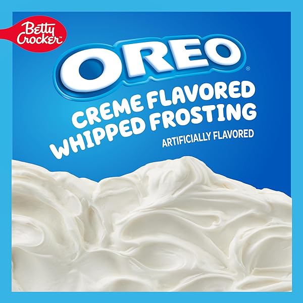BETTY CROCKER OREO CREME FLAVORED WHIPPED FROSTING, GLUTEN FREE FROSTING, 12 OZ