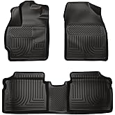 Husky Liners Weatherbeater Floor Mats | Fits 2010-2014 Toyota Prius | Front & 2nd Row, 3-pc Black - 98921