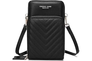 Small Crossbody Cell Phone Purse for Women, Mini Messenger Shoulder Handbag Wallet with Credit Card Slots