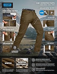 CQR Men's Active Flex Tactical Pants, Water