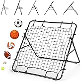 LIANTRAL Baseball Rebounder Net, Adjustable Bounce Back Trainer for Soccer, Volleyball, Softball & Lacrosse, Portable Folding Rebounder for Passing & Shooting Practice, Soccer Rebound Net