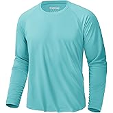 KEFITEVD Men's UV Sun Protection UPF 50+ Shirts Long Sleeve Rash Guard Workout Quick Dry Shirt for Hiking Fishing Swimming