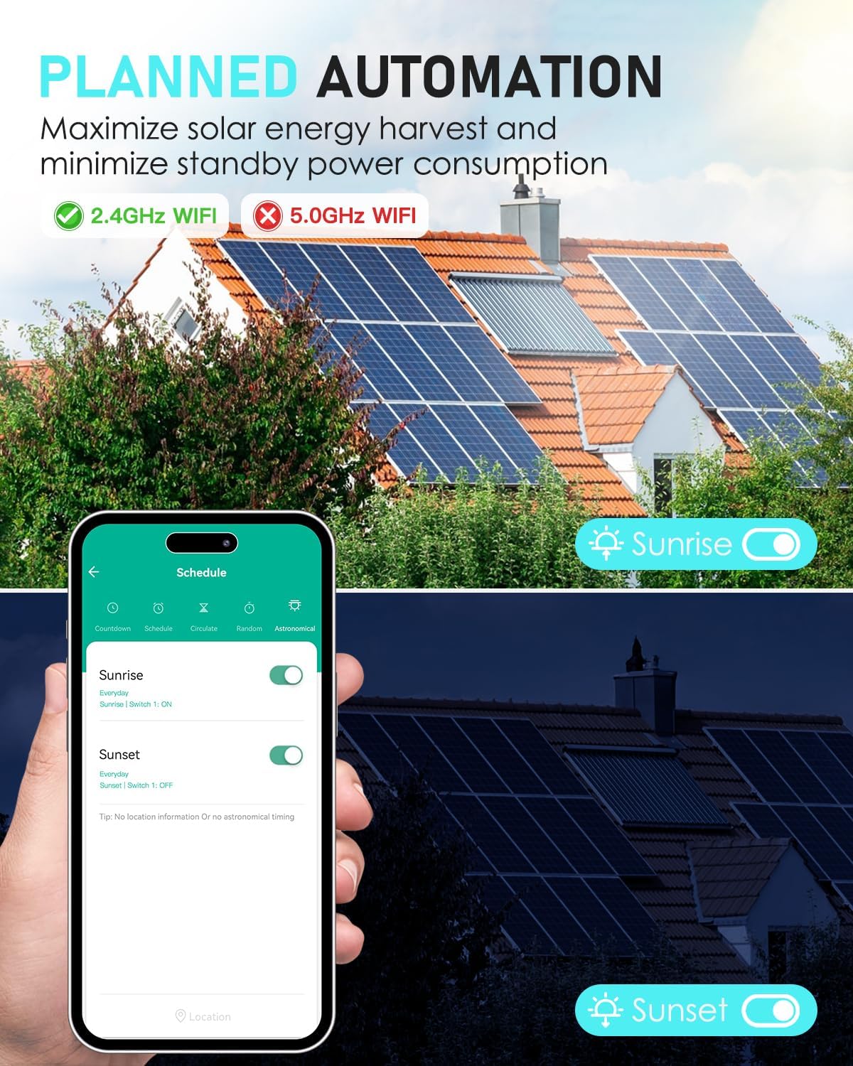 GreenSun Outdoor Stromzähler für Balkonkraftwerk, IP44 WLAN Steckdose mit Einspeisezähler & Strommessung, Smart Life App, Zeitschaltuhr, Alexa/Google, PV 16A, 2,4 GHz 3