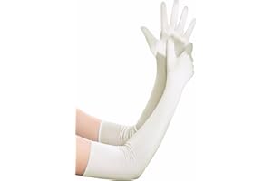 BABEYOND Long Opera Party 20s Satin Gloves Stretchy Adult Size Elbow Length