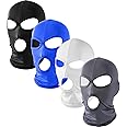 Geyoga Balaclava Covering Three Holes Full Face Covering Summer Thin Open Hood Windproof Motorcycle face Cover(Black, Blue, White, Gray,4 Pieces)