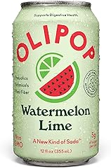 OLIPOP Watermelon Lime Prebiotic Soda, 12 FZ