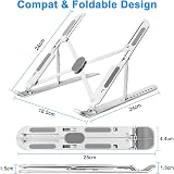 MECHEER Laptop Stand Adjustable Aluminum Foldable Desk Riser 10 Angles view 4