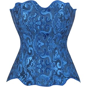 ZRBYWB Corset Bodysuit for Women Sexy Overbust Bustier Lace Up Tummy Control Shapewear Bodysuits Halloween Costumes