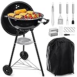HaSteeL 18 Inch Charcoal Grill, 2-In-1 Kettle