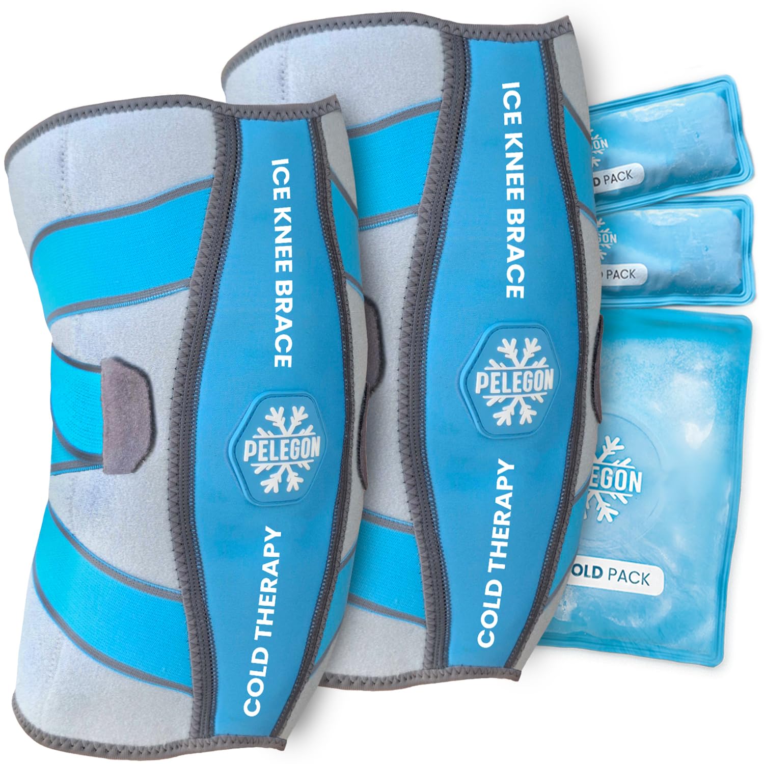 Photo 1 of Knee Ice Pack Wrap - Adjustable Ice Pack for Knees Surgery, Replacement, Arthritis Pain, ACL, Sports Injuries, Post Surgery, for Long Duration - 2 Pack