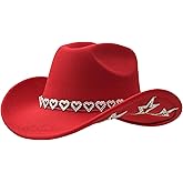 Sparkly Rhinestone Cowboy Hat for Women Western Cowgirl Hat with Star for Ladies