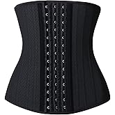 YIANNA Women's Underbust Latex Sport Girdle Waist Trainer Corsets Hourglass Body Shaper