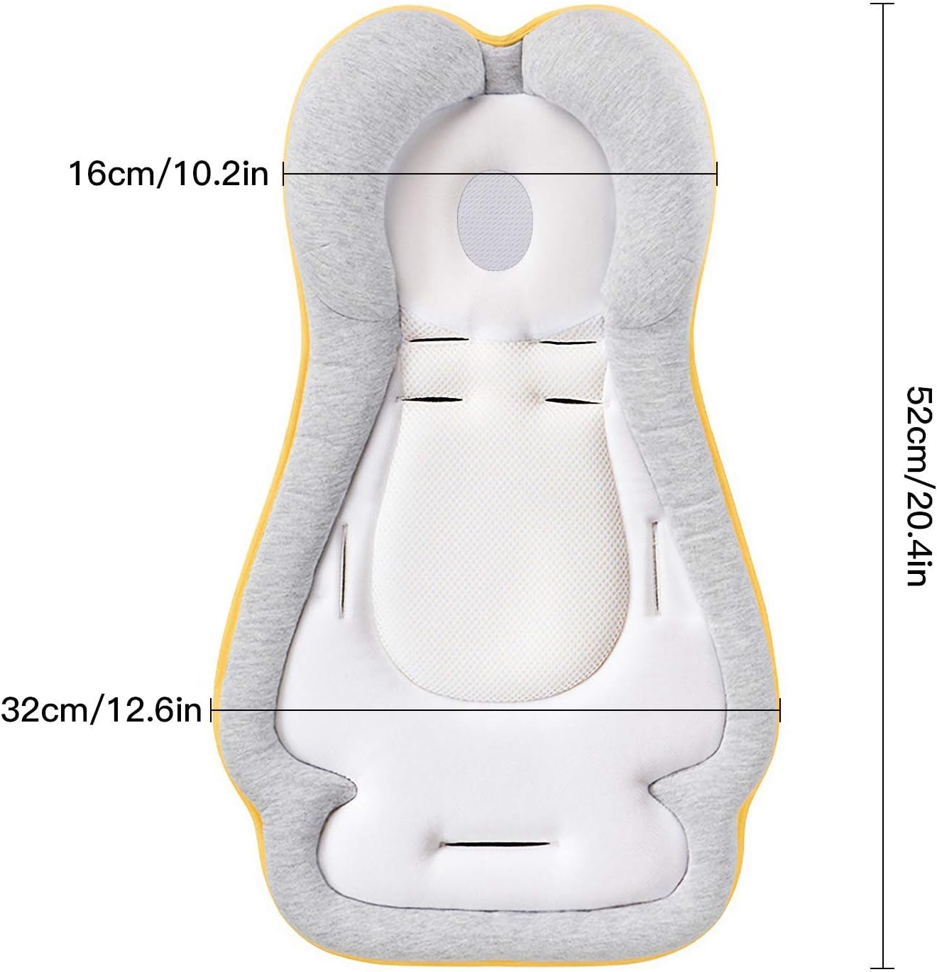 Weflye Baby Lounger, Head Support Pillow, Portable Newborn Baby Bed Mattress, Untra Soft and Breathable Baby Bed Pillow Lounger for Newborn Baby and Infant Age 0-6 Months: Home & Kitchen