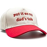 Onlydads Put It On My Dad’s Tab Embroidery Hat – 100% Cotton Embroidered Baseball Cap, Adjustable Dad Hat for Everyday Wear