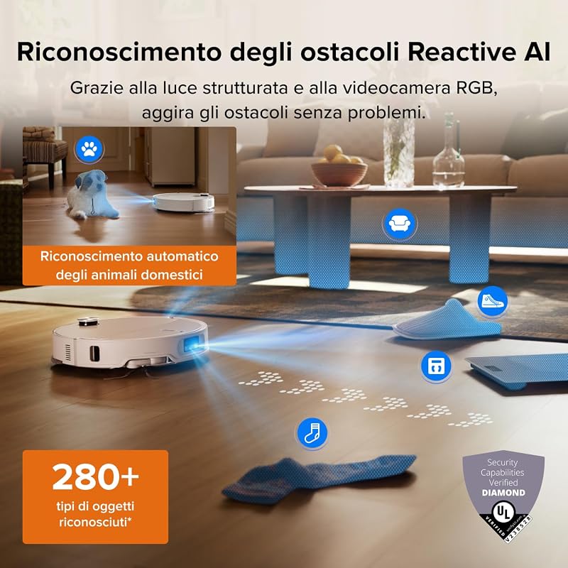 Qrevo Edge 2 Set Robot Aspirapolvere Lavapavimenti 25.000Pa