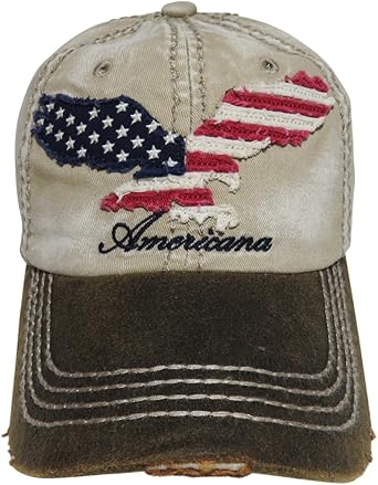 baseball hat with american flag