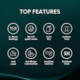Hisense Fully Integrated Dishwasher Silver D Rated 14 Place Auto Dry view 4