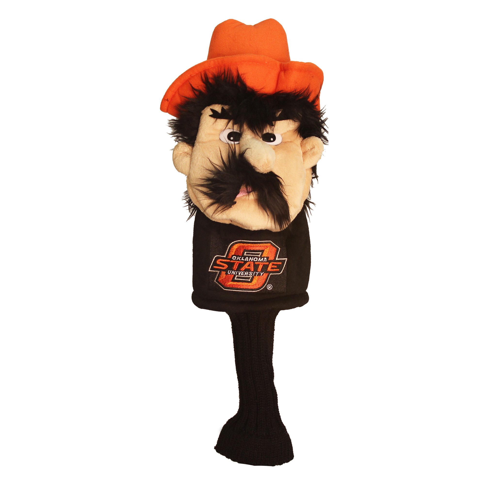 Team Golf NCAA Oklahoma State Cowboys Mascot Head Cover Mascot Golf Club Headcover, Fits most Oversized Drivers, Extra Long Sock for Shaft Protection, Officially Licensed Product