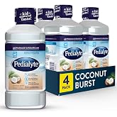 Pedialyte Electrolyte Drink, Coconut Burst Hydration Drink, 1 Liter, 4pk | Hydration for adults and kids, 3 key electrolytes to quickly restore fluids and electrolytes, no artificial colors