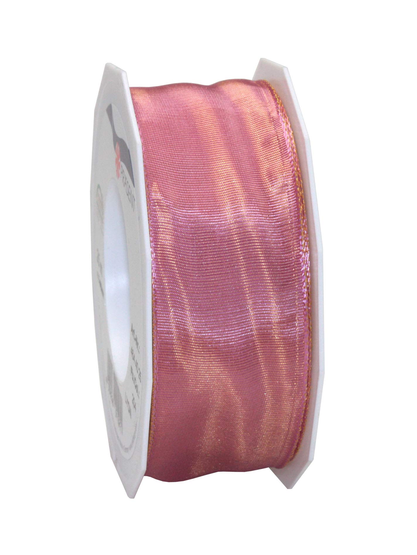 Präsent - Lyon Wired Taffeta Ribbon Blush 40 mm Width, 25 m Length — image 1