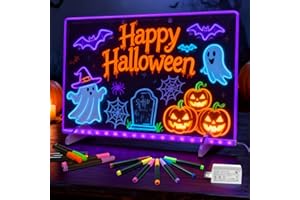 Led Drawing Board with 13 Lighting Effects, 13.7"X10" Doodle Glow LED Note Board, Gift Toy for Kids/Girls/Teens, Arts & Craft