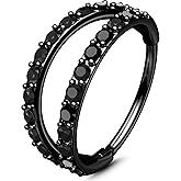 OUFER Double CZ Hoop Piercing Jewelry, Halloween & Christmas 20G Nose Rings (6MM 7MM 8MM), Classic 16G 18G 20G Cartilage Earrings (6MM–12MM), Surgical Steel Helix Tragus Lip Hoops for Women Men